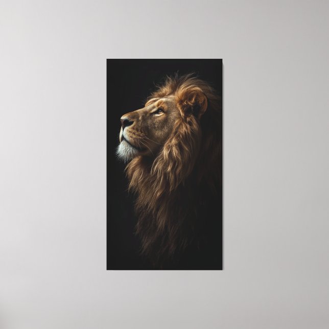 Majestic Lion Portrait Strength & Royal Confidence Canvastryck (Framsida)