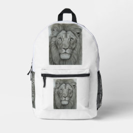 Majestic Lion Printed Backpack