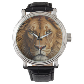 Majestic Lion Wrist Watch – Powerful Wildlife Art  Armbandsur