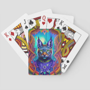 Majestic Lynx Kattdjur Art Illustrated Spirit Anim Casinokort