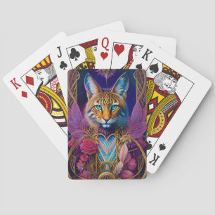 Majestic Lynx Kattdjur Illustrated Art Spirit Anim Casinokort