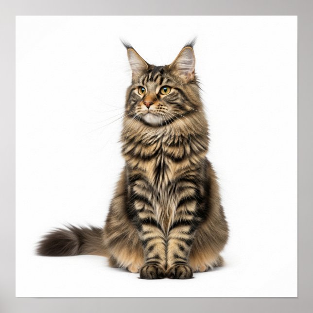Majestic Maine Coon Art Poster (Framsidan)