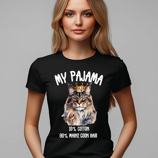 Majestic Maine Coon Pajama Roligt T Shirt (Skapare uppladdad)