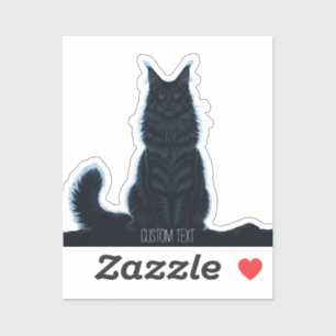 Majestic Maine Coon: Personlig Cat Laptop Klistermärken