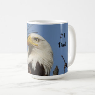 Majestic Male Örn i Nest - #1 Pappa Kaffemugg