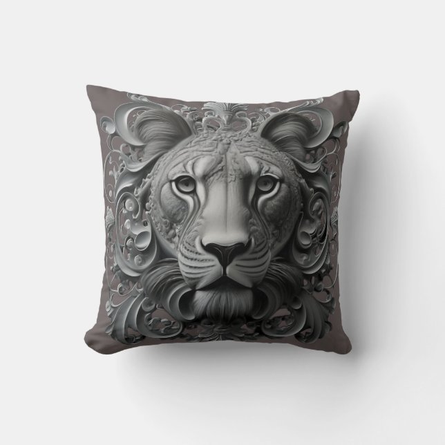 Majestic Mane: Lejona Dekorativ kudde (Framsida)
