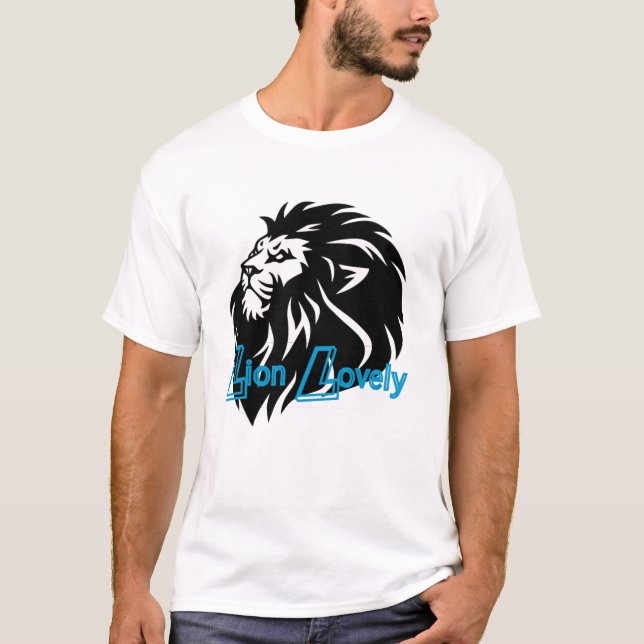 Majestic Mane: Unik Lejon T-Shirt-design T Shirt (Framsida)