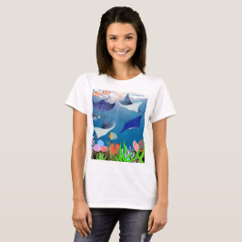 Majestic Mantas and Corals Reef Oceanic T Shirt