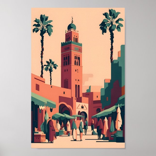 Majestic Marrakech City Elegance 4K Views Poster (Framsidan)