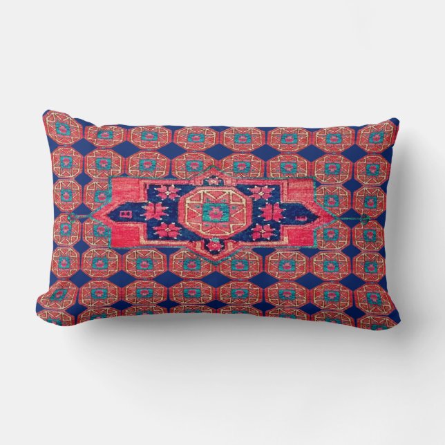 Majestic Medallion Antique Tribal Matta Design Lumbarkudde (Framsida)