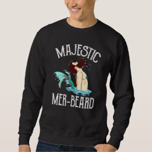 Majestic Mer Beard Merman Manly Merman Lång Ärmad Tröja