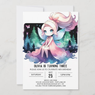 Majestic Minimalist Fairy Birthday Inbjudningar