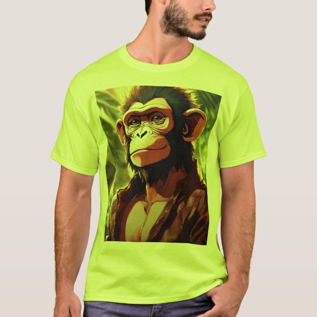 Majestic Monarch: Monkey KingPrated T-ShirT (Framsida)