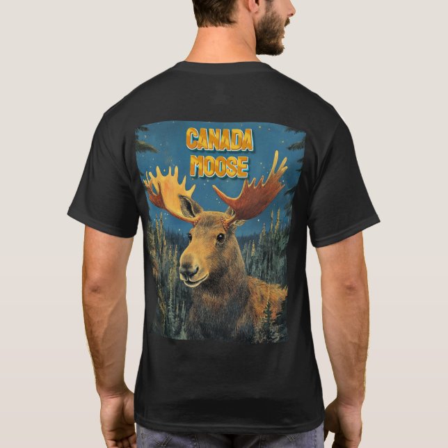 Majestic Moose Canada Souvenir T-Shirt (Baksida)