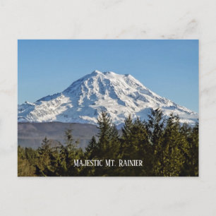 Majestic Mount Rainier, vacker Washington Vykort