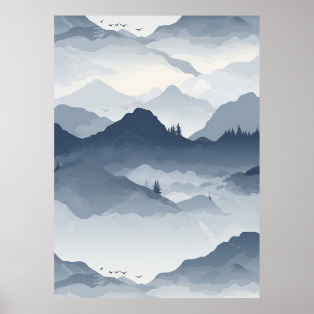 Majestic Mountain liggande Poster (Framsidan)