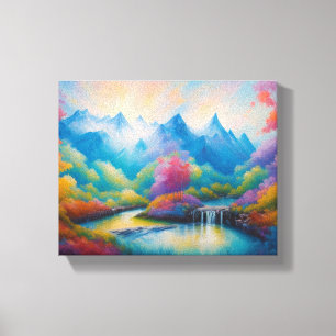 Majestic Mountain Oasis Canvastryck