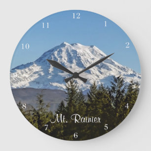 Majestic Mt. Rainier Stor Klocka
