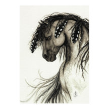Majestic Mustang by BiHrLe Grått Horse Poster
