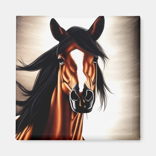 Majestic Mustang - frihetens sprit Magnet (Framsidan)