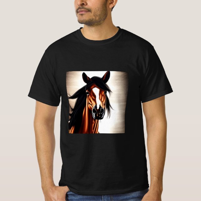 Majestic Mustang - frihetens sprit T Shirt (Framsida)
