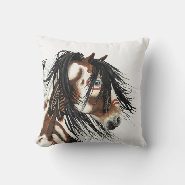 Majestic Mustang Horses American MoJo Pillow av Am Kudde (Framsida)