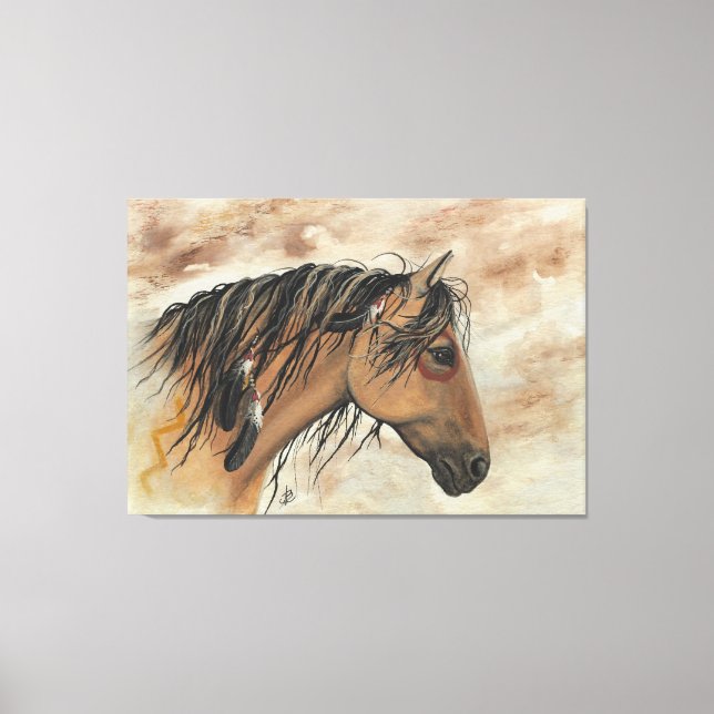 Majestic Mustangs av BiHrLe Kanvastryck (Framsida)