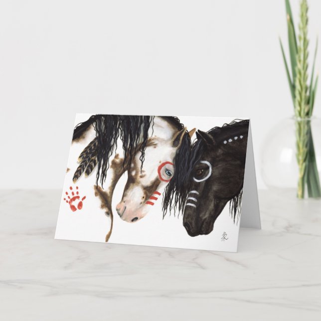 Majestic Native American Horses av BiHrLe Card Kort (Framsida)