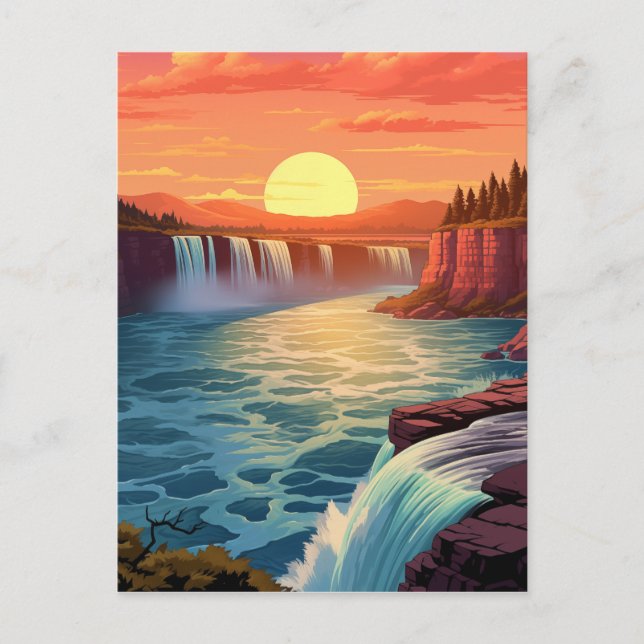 Majestic Niagara Falls #2 Vykort (Framsida)