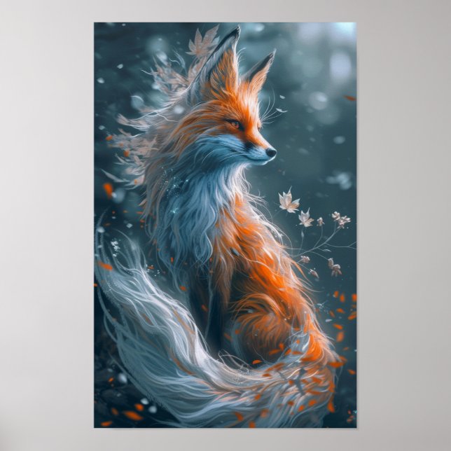 Majestic Nine Tails Fox Poster (Framsidan)