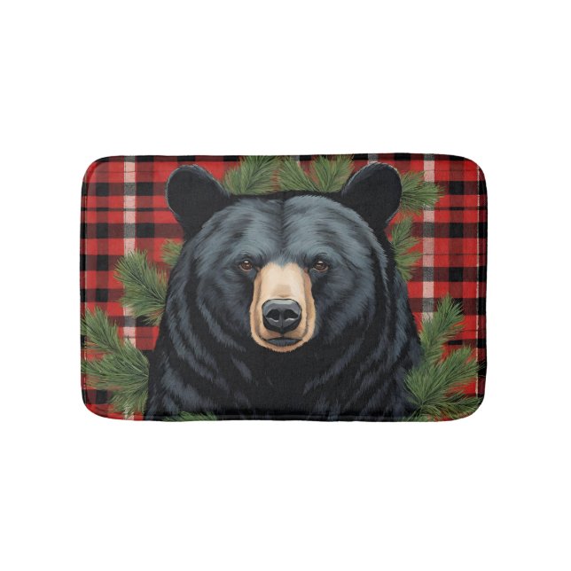 Majestic Northern Black Bear Bath Mat Badrumsmatta (Framsidan)