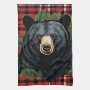 Majestic Northern Black Bear Kitchen Towers Kökshandduk