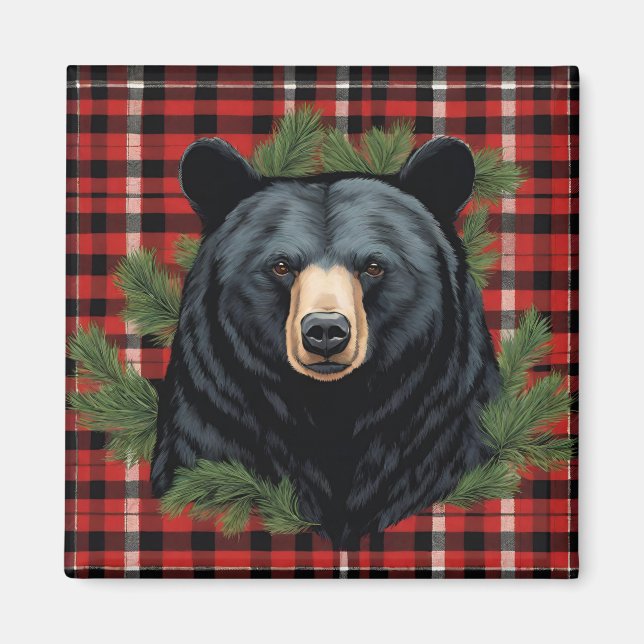 Majestic Northern Black Bear Magnet (Framsidan)