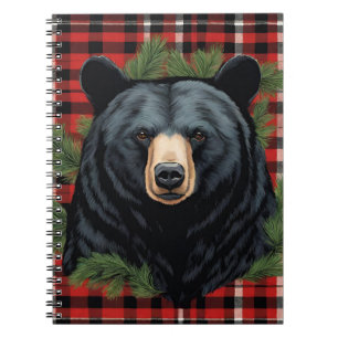 Majestic Northern Black Bear Spiral Photo Notebook Anteckningsbok