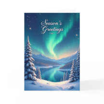 Majestic Northern Lights Greetings Card