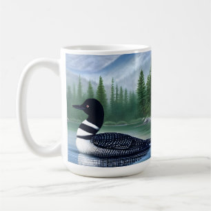 Majestic Northern Wilderness Loon Kaffemugg
