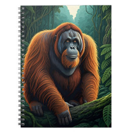Majestic Orangutan in the Jungle Anteckningsbok