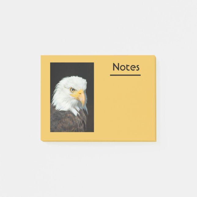 Majestic Örn Porträtt Post-it Block (Framsida)