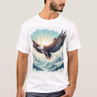 "Majestic Örn Soaring over Mountains T-Shir T Shirt
