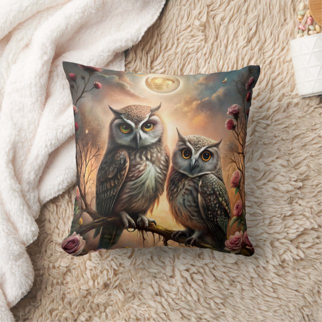 Majestic Owl Design Kudde (Filt)