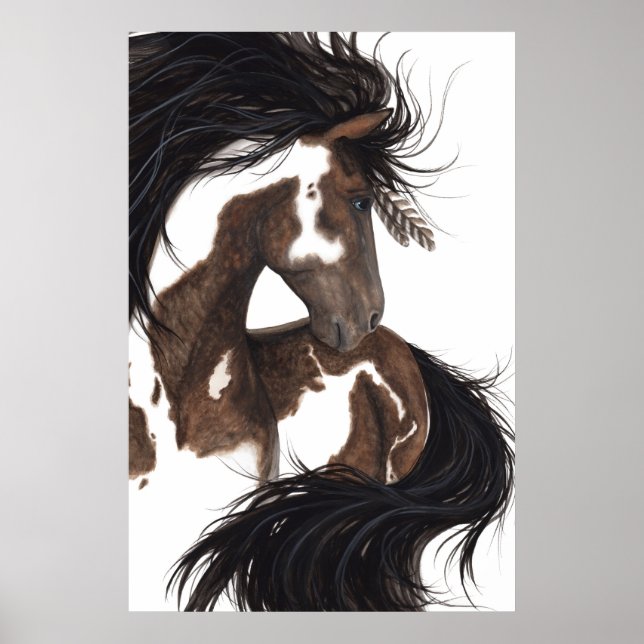 Majestic Paint Pinto Art Poster Horse by Bihrle (Framsidan)