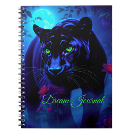 Majestic Panther in Garden Dream Journal Anteckningsbok