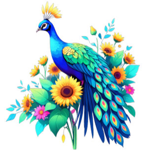 Majestic Peacock: En symfoni Färg T Shirt