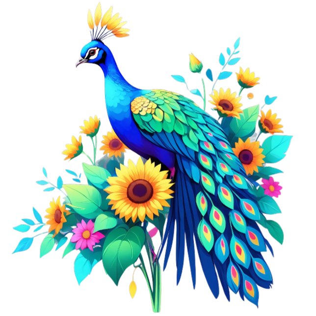Majestic Peacock: En symfoni Färg T Shirt (Skapare uppladdad)