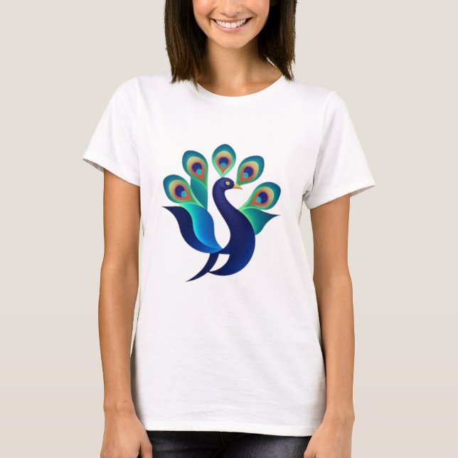 Majestic Peacock - Färg of Elegance Tee (Framsida)