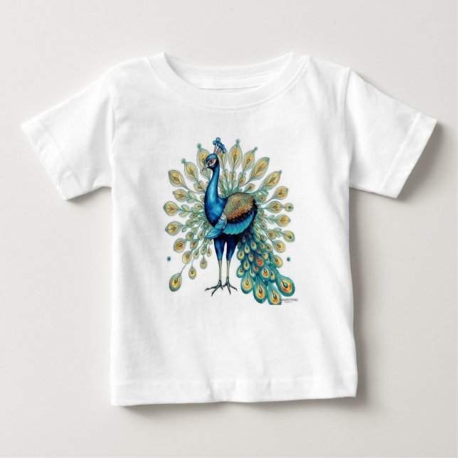 Majestic Peacock T Shirt (Framsida)