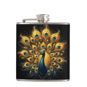Majestic Peacock Visning Blue and Guld Fickplunta