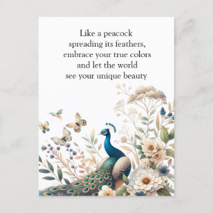 Majestic Peacock Vykort