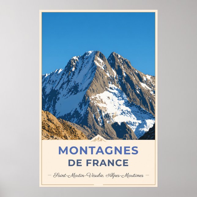 Majestic Peaks of the French Alps Poster (Framsidan)