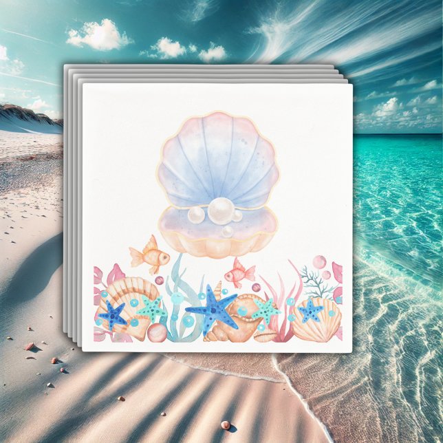 Majestic Pearl under Sea Baby Shower Pappersservett (Skapare uppladdad)